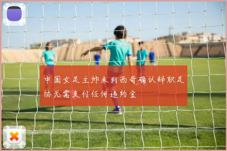 中国女足主帅米利西奇确认辞职足协无需支付任何违约金